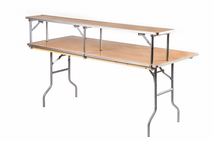 double riser table usee in kitchen