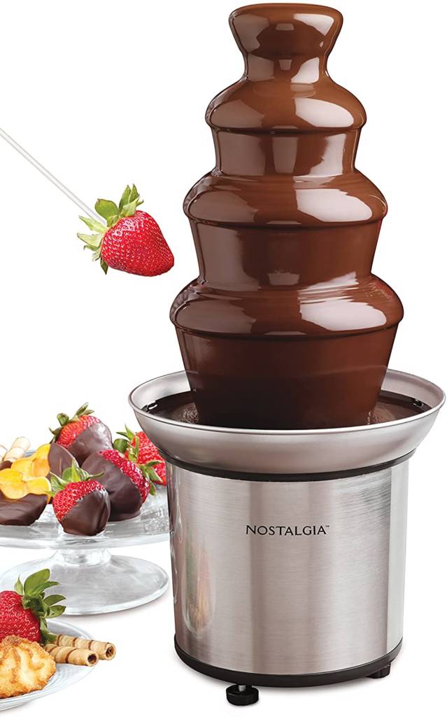 strawberries and chocolate fountain